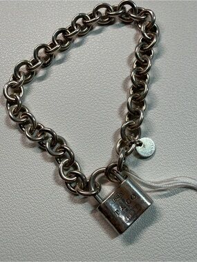 Tiffany & Co. Silver Padlock Link Bracelet